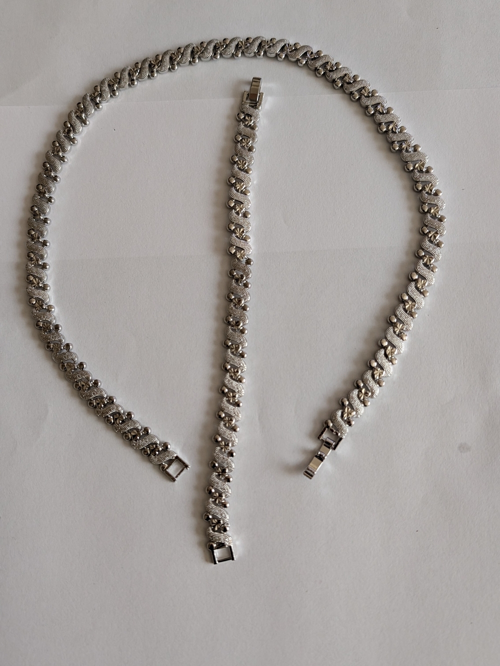 Palm Silver or Gold Necklace Set -